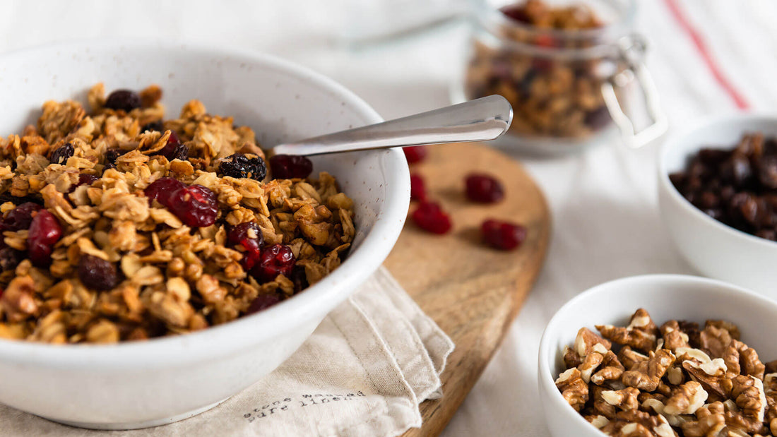 Bowl of homemade granola