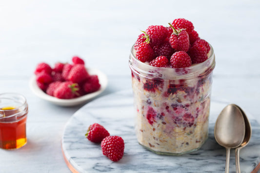 Recipe for Bircher muesli with raspberries