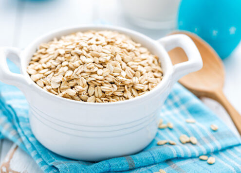 Healthy for skin and intestine: oat flakes