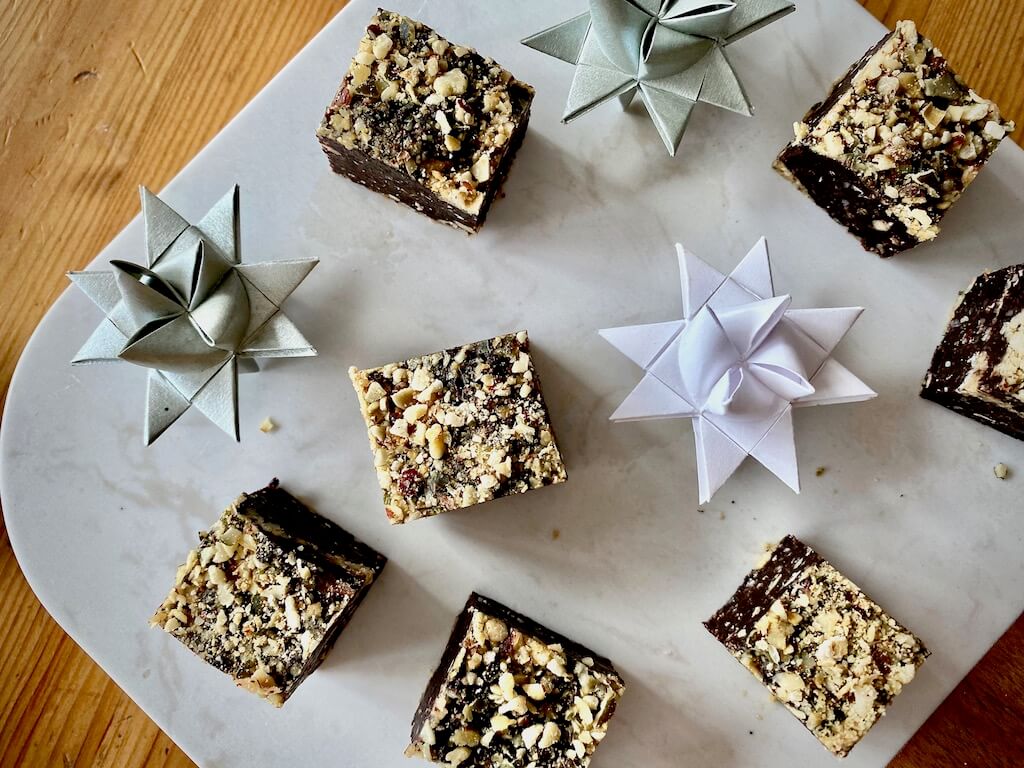 Christmas recipe: Healthy chocolate fudge with muesli crumble