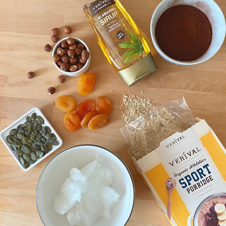 Gesunder Schoko-Fudge mit Müslistreuseln Zutaten